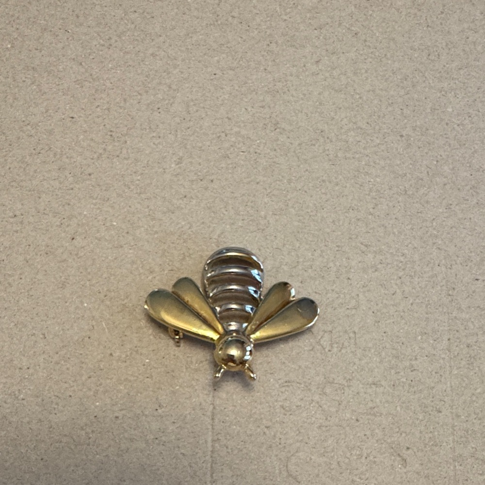 Gold Bee Brooch